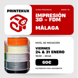 Curso iniciación impresión 3D filamento Málaga