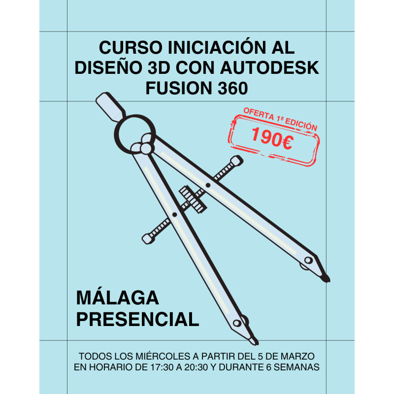 Curso diseño 3D con Fusion 360 Málaga