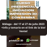 Curso básico de impresión 3D con resina Málaga
